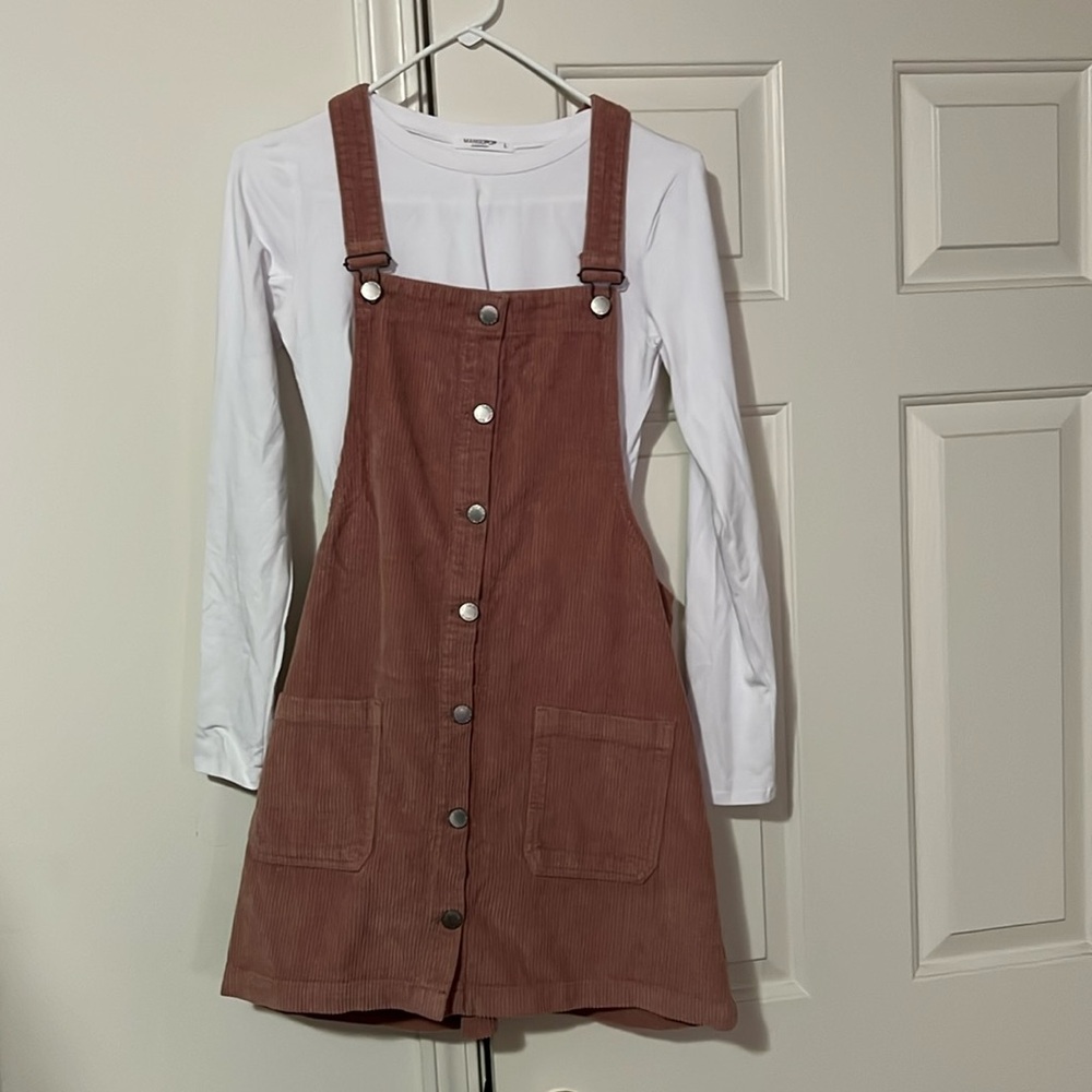 Brown Corduroy Skirt Set